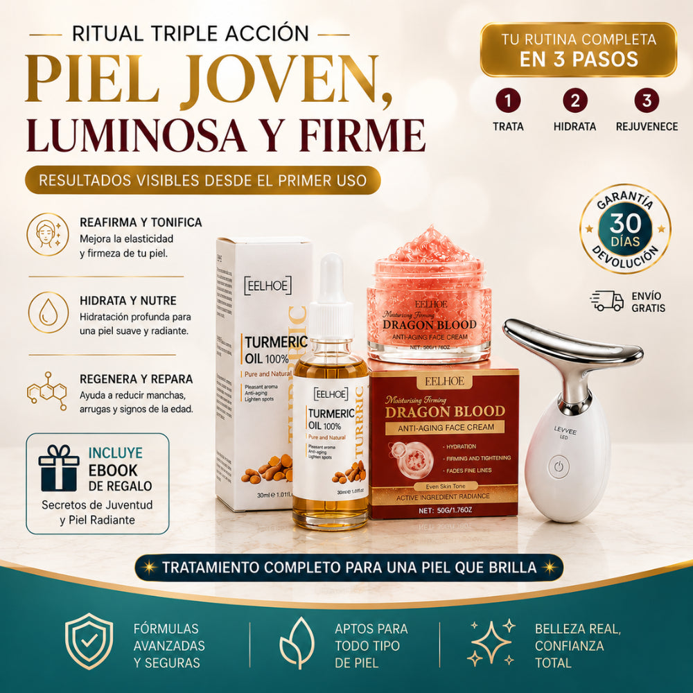 Recupera la Firmeza de tu Rostro  sin cirugía desde casa Tratamiento antiedad /Pack Lift & Glow™