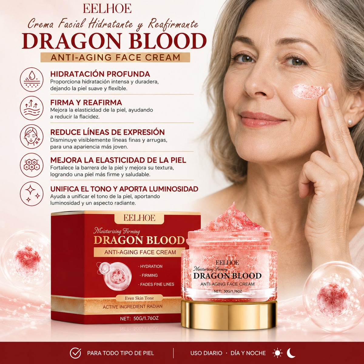 Recupera la Firmeza de tu Rostro  sin cirugía desde casa Tratamiento antiedad /Pack Lift & Glow™