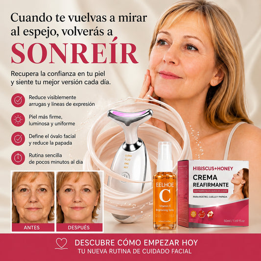 Recupera un rostro más firme y definido desde casa en solo 5 minutos al día /Clean & Lift™